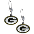 Green Bay Packers Crystal Dangle Earrings